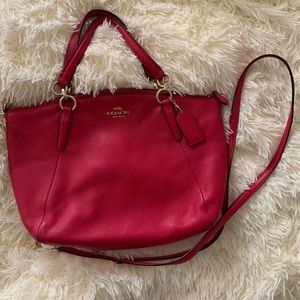 Red COACH purse / cross body